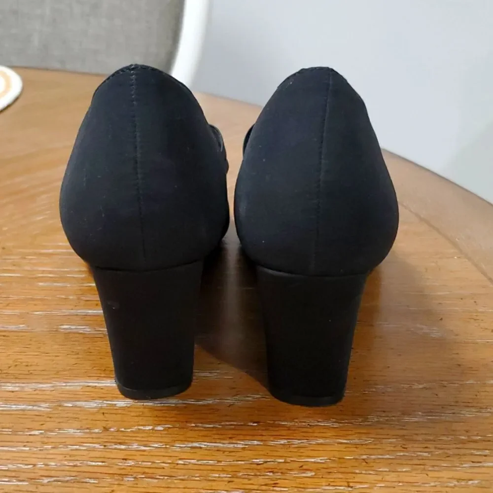 Marbella Charlotte Women SZ 9.5W Black Strappy 3inch Heels